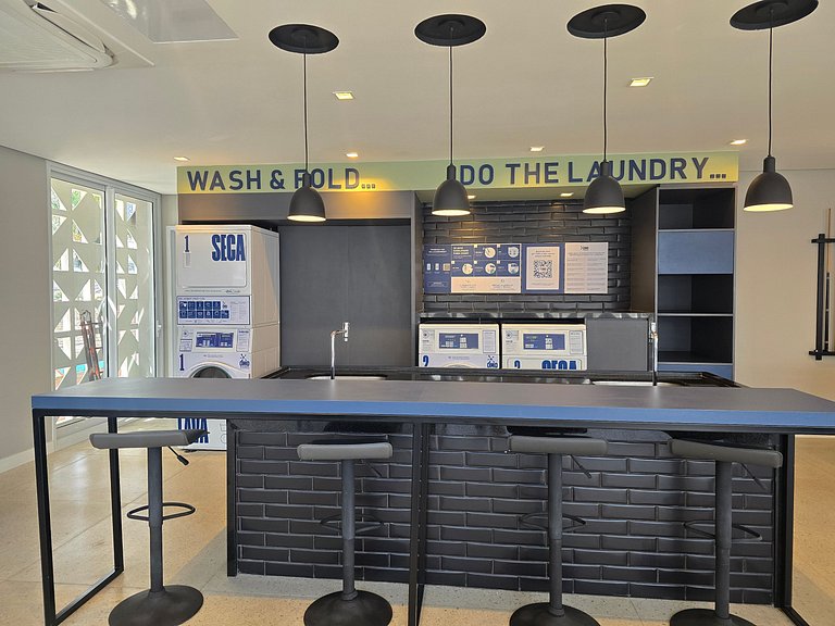 Studio até 04 pessoas - Vaga + Máq Lavar!