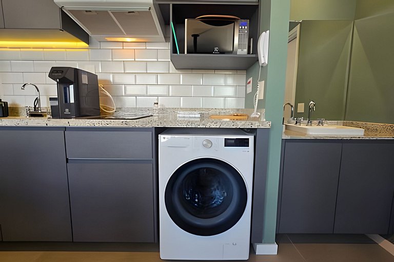 Exclusivo : Studio c/ Vaga + máq. lavar - EzTower