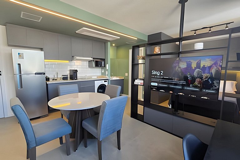 Exclusivo : Studio c/ Vaga + máq. lavar - EzTower