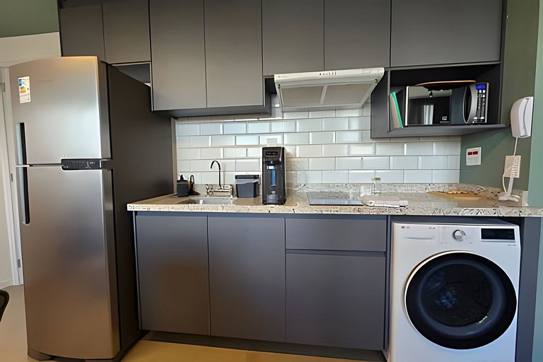 Exclusivo : Studio c/ Vaga + máq. lavar - EzTower