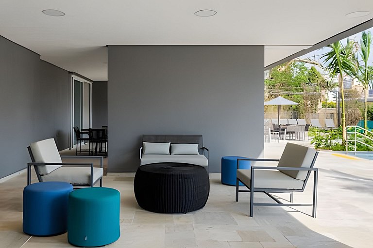 Exclusivo : Studio c/ Vaga + máq. lavar - EzTower