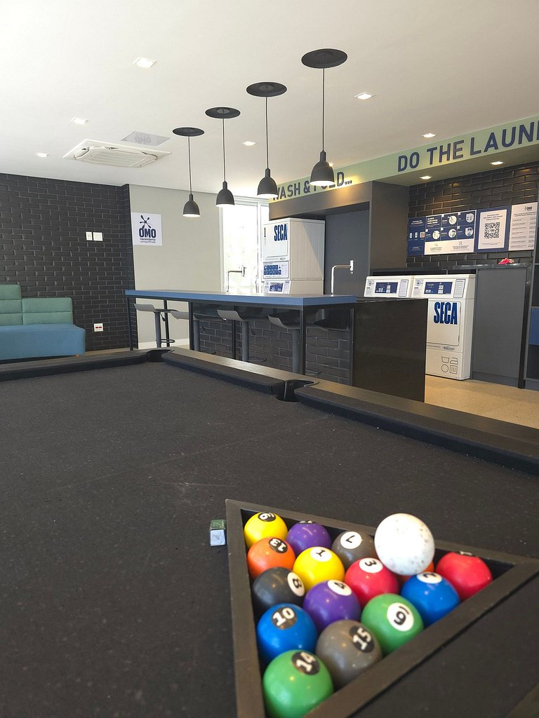 Studio com Terraço + Máq. Lavar | Consulado EUA!