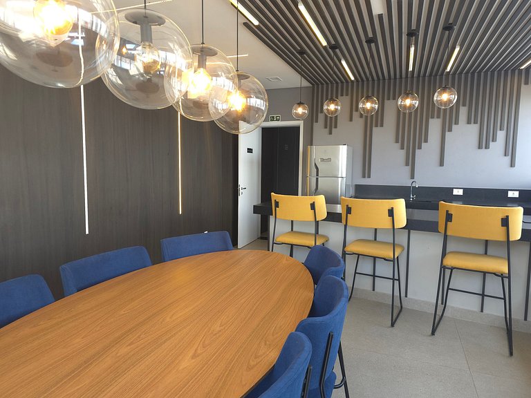 Studio com Terraço + Máq. Lavar | Consulado EUA!