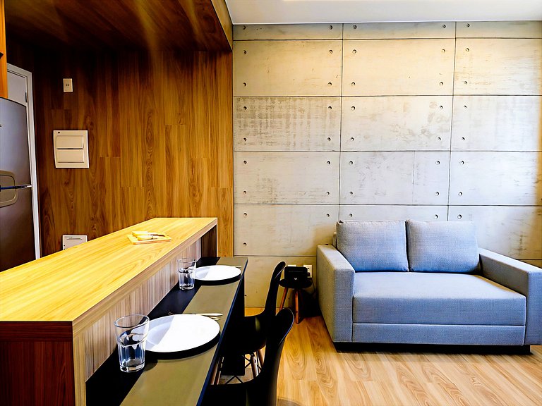 Studio Novo + 1 Vaga - Shop. Morumbi