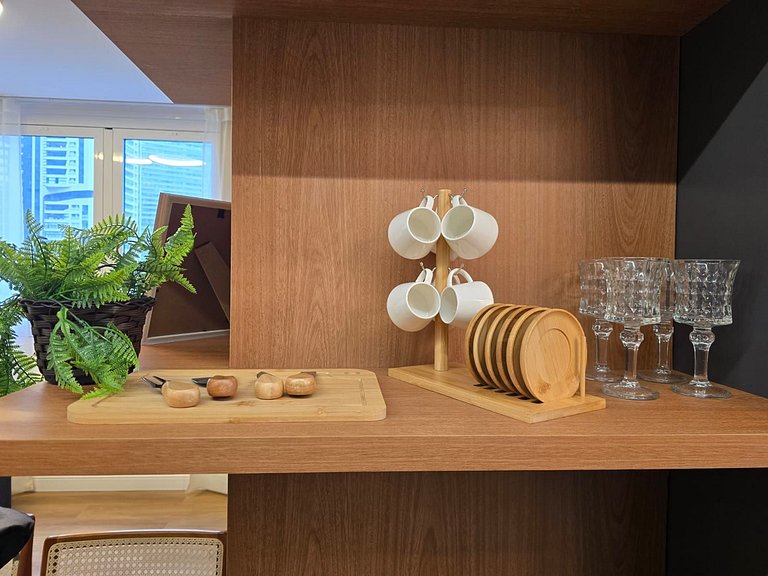 Studio até 04 pessoas - Vaga + Máq Lavar!