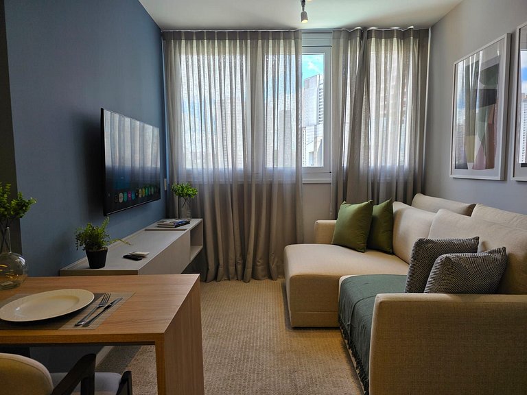 Apart. 2 dormitórios + Máq. Lavar | EzTower